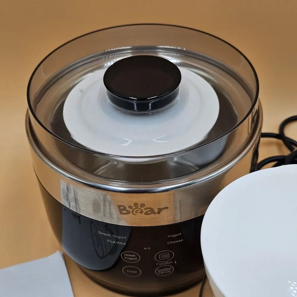 Bear Electric Yogurt Maker SNJ-C10T1 Greek Yogurt Machine w/ Timer Strainer Jars